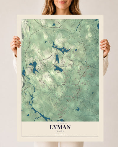 Lyman, Maine map print - 24 x 36 archival matte print