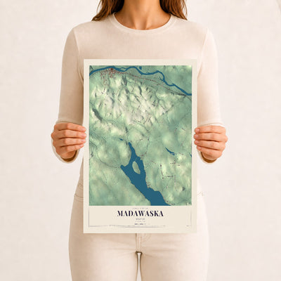 Madawaska, Maine map print - 12 x 18 archival matte print