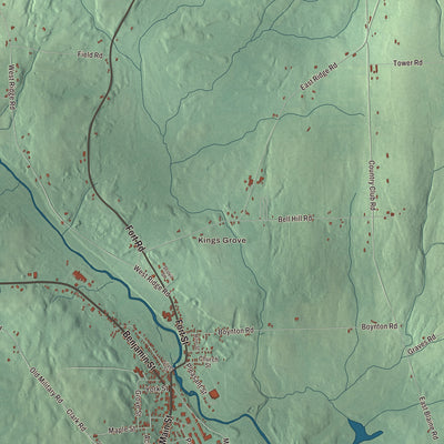 Street and neighborhood detail from the Mars Hill, Maine map