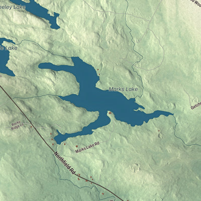 Terrain and local geography detail from the Marshfield, Maine map