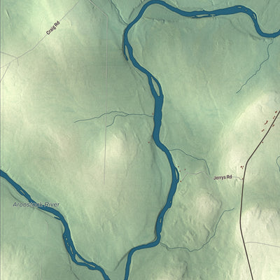 Terrain and local geography detail from the Masardis, Maine map