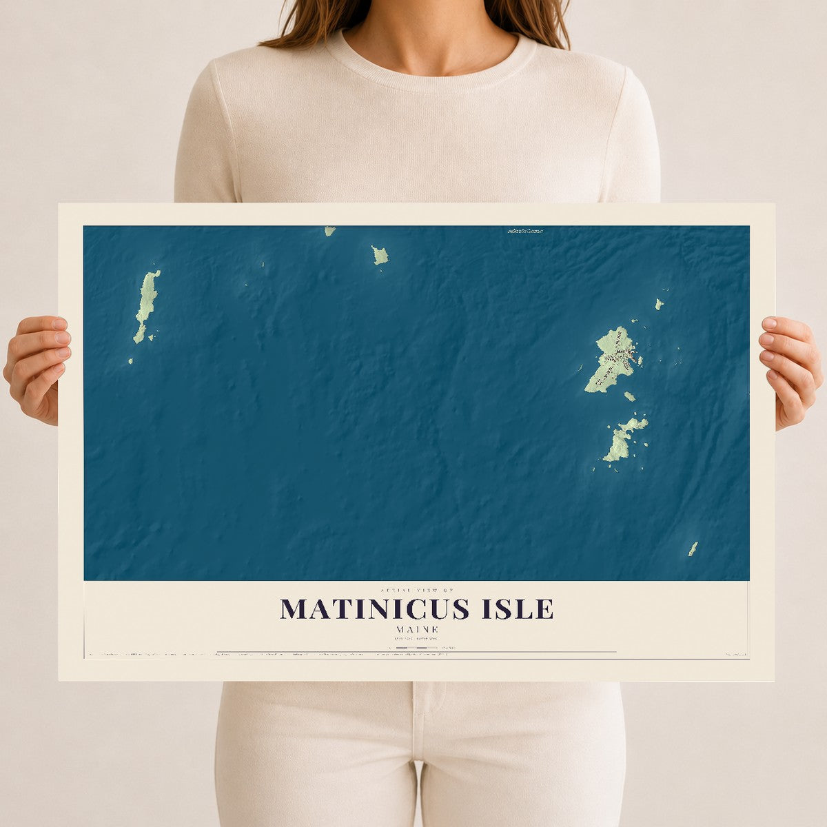 Matinicus Isle, Maine map print - 12 x 18 archival matte print