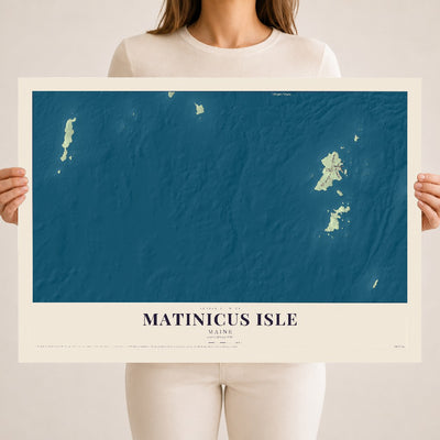 Matinicus Isle, Maine map print - 18 x 24 archival matte print