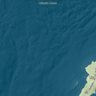 Terrain and local geography detail from the Matinicus Isle, Maine map