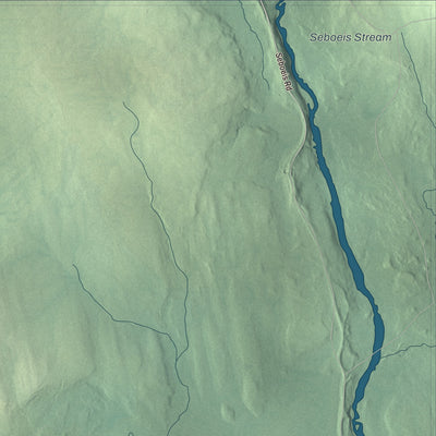 Terrain and local geography detail from the Maxfield, Maine map