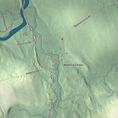 Street and neighborhood detail from the Medford, Maine map