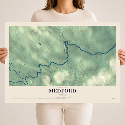 Medford, Maine map print - 18 x 24 archival matte print