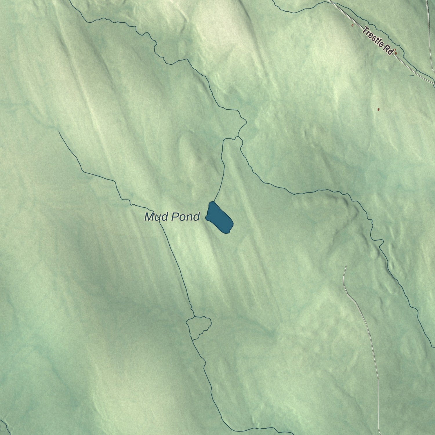 Terrain and local geography detail from the Medford, Maine map