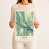 Map of Medway, Maine, 12 x 18 inch unframed archival matte print