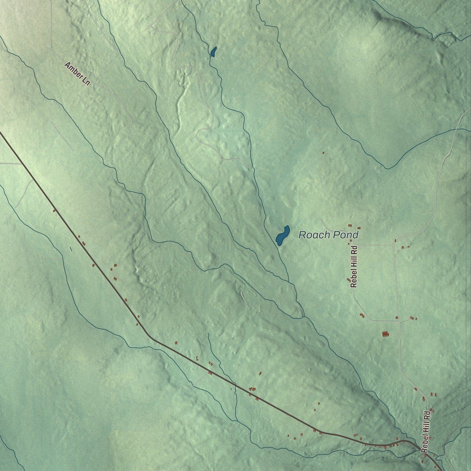 Terrain and local geography detail from the Merrill, Maine map