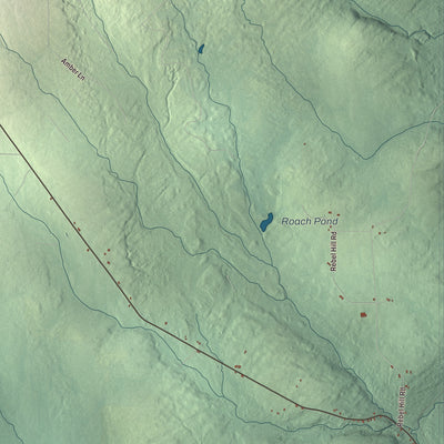 Terrain and local geography detail from the Merrill, Maine map