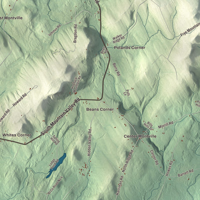 Street and neighborhood detail from the Montville, Maine map
