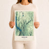 Map of Moscow, Maine, 12 x 18 inch unframed archival matte print