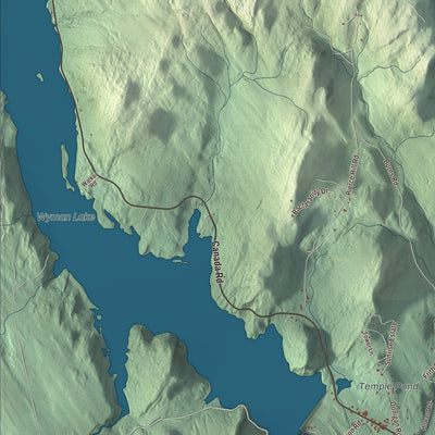 Terrain and local geography detail from the Moscow, Maine map