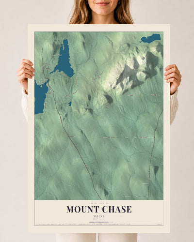 Mount Chase, Maine map print - 24 x 36 archival matte print