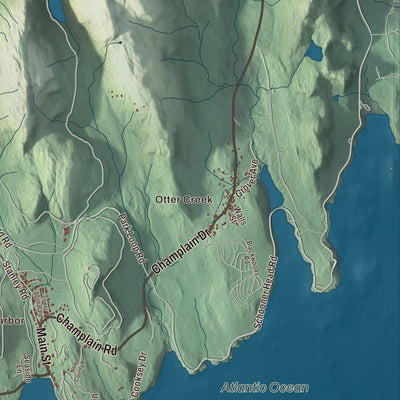 Street and neighborhood detail from the Mount Desert, Maine map