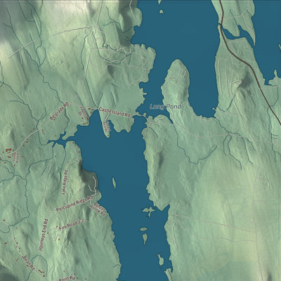 Terrain and local geography detail from the Mount Vernon, Maine map