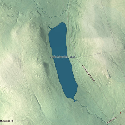 Terrain and local geography detail from the Nashville, Maine map