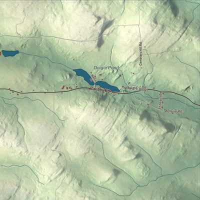 Street and neighborhood detail from the New Canada, Maine map