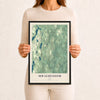 Map of New Gloucester, Maine, 12 x 18 inch print in a black wood frame