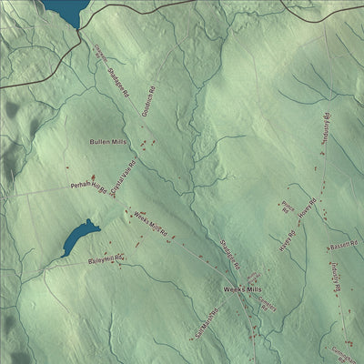 Street and neighborhood detail from the New Sharon, Maine map