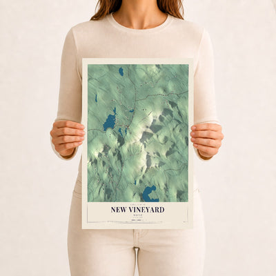 New Vineyard, Maine map print - 12 x 18 archival matte print