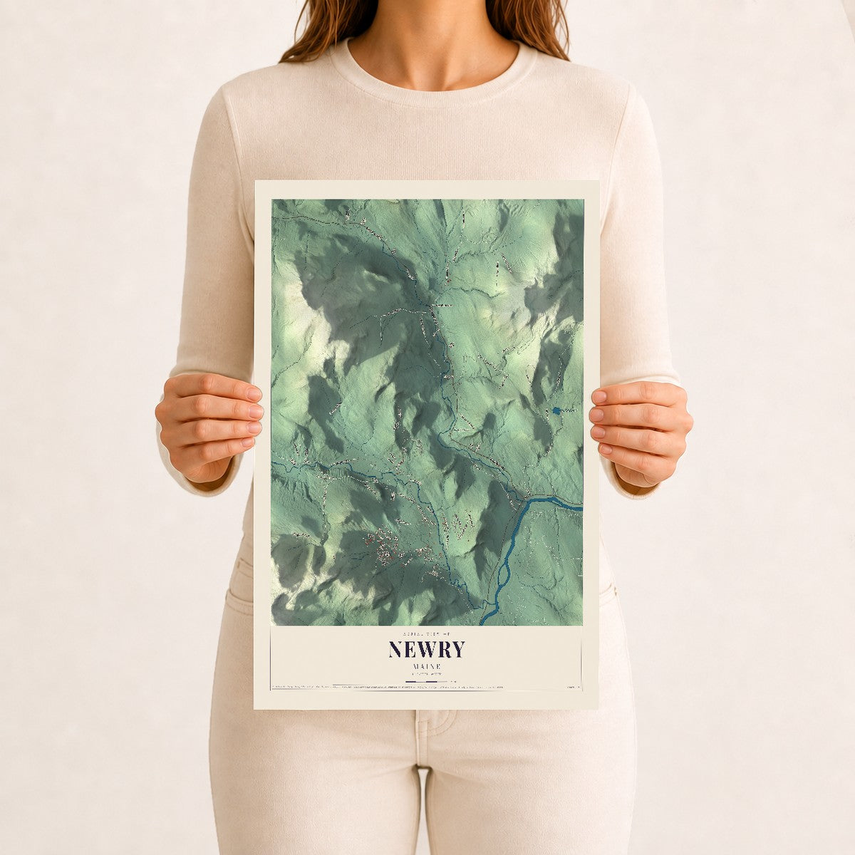 Newry, Maine map print - 12 x 18 archival matte print