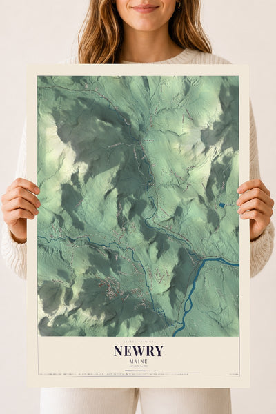 Newry, Maine map print - 18 x 24 archival matte print