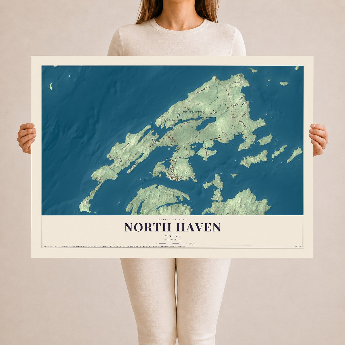 North Haven, Maine map print - 24 x 36 archival matte print