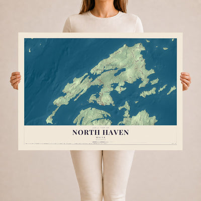 North Haven, Maine map print - 24 x 36 archival matte print