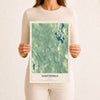 Map of Northfield, Maine, 12 x 18 inch unframed archival matte print