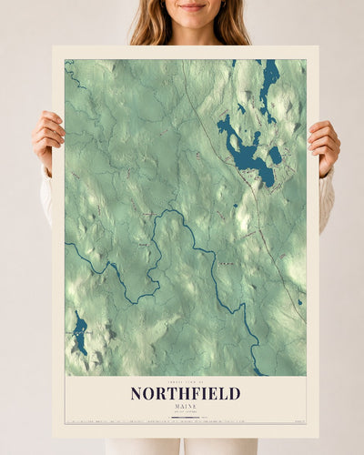Northfield, Maine map print - 24 x 36 archival matte print