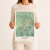 Map of Oak Hill, Maine, 12 x 18 inch unframed archival matte print