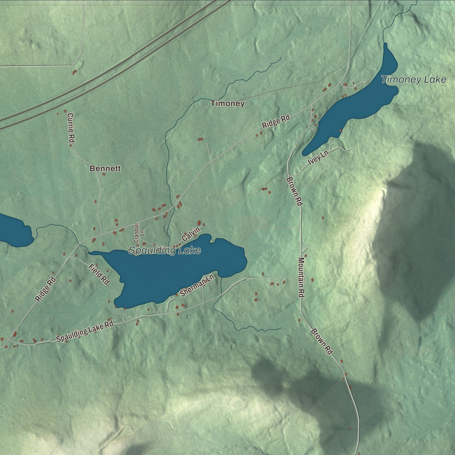 Street and neighborhood detail from the Oakfield, Maine map