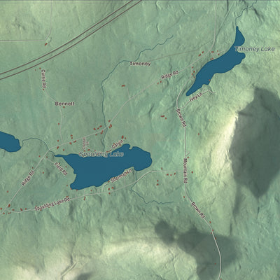 Street and neighborhood detail from the Oakfield, Maine map