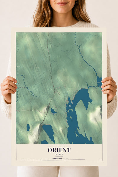Orient, Maine map print - 18 x 24 archival matte print