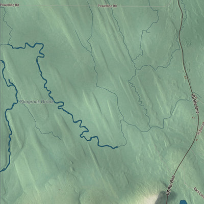 Terrain and local geography detail from the Orient, Maine map
