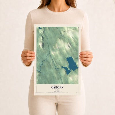 Osborn, Maine map print - 12 x 18 archival matte print