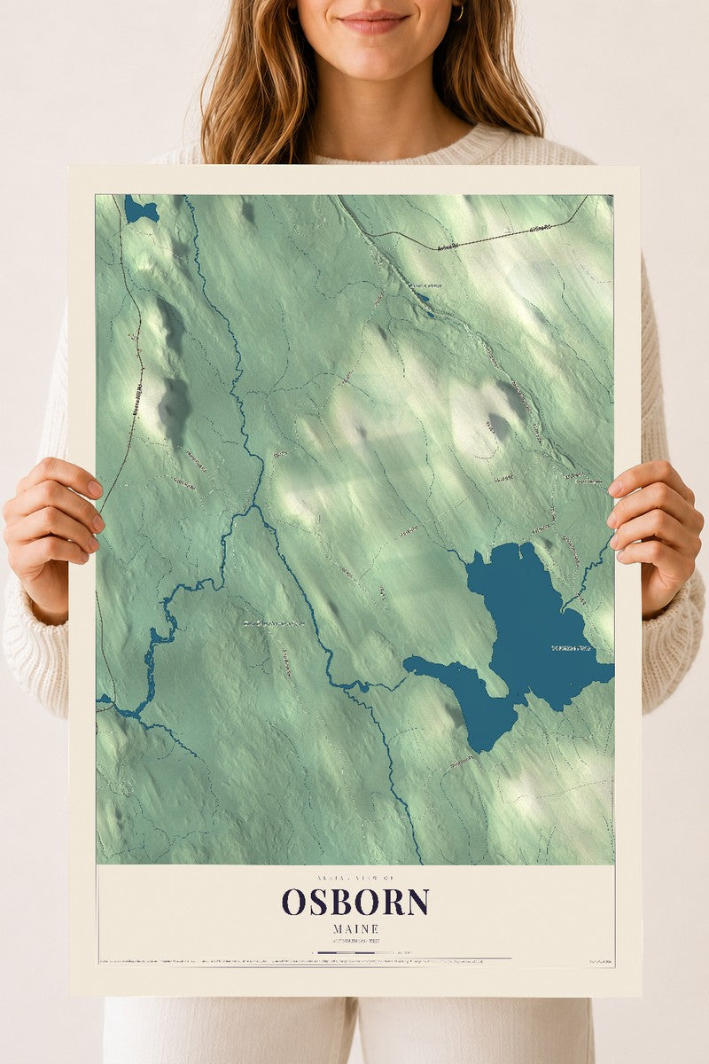 Osborn, Maine map print - 18 x 24 archival matte print