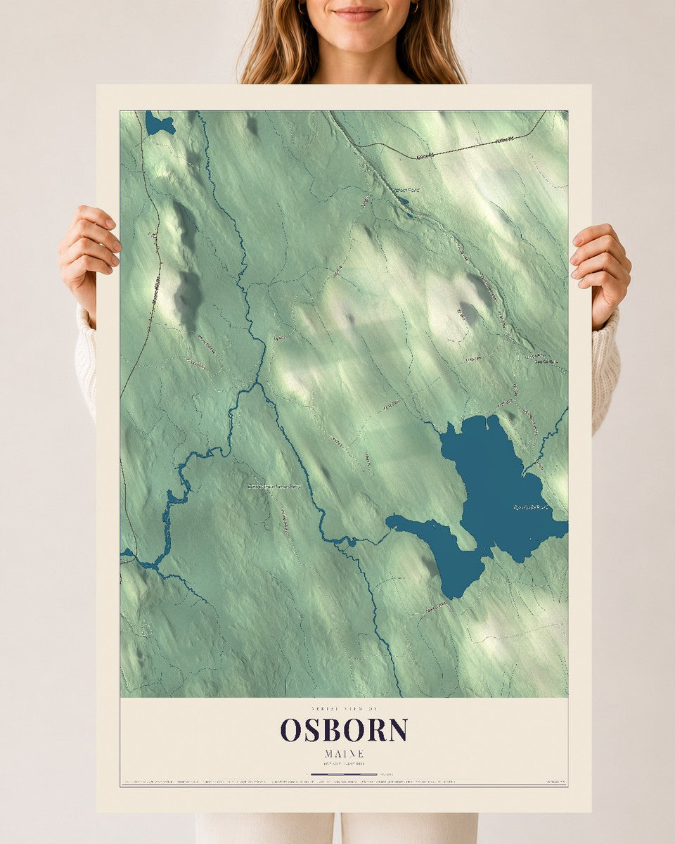 Osborn, Maine map print - 24 x 36 archival matte print