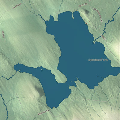 Terrain and local geography detail from the Osborn, Maine map