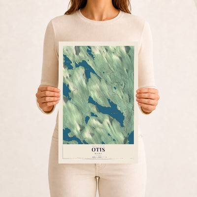 Otis, Maine map print - 12 x 18 archival matte print