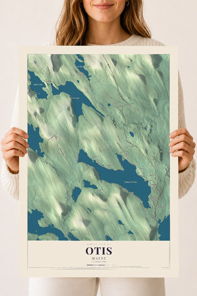Otis, Maine map print - 18 x 24 archival matte print