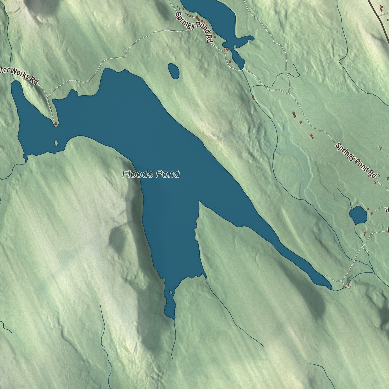 Terrain and local geography detail from the Otis, Maine map