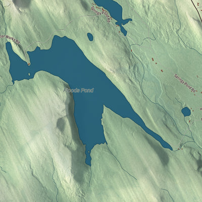 Terrain and local geography detail from the Otis, Maine map