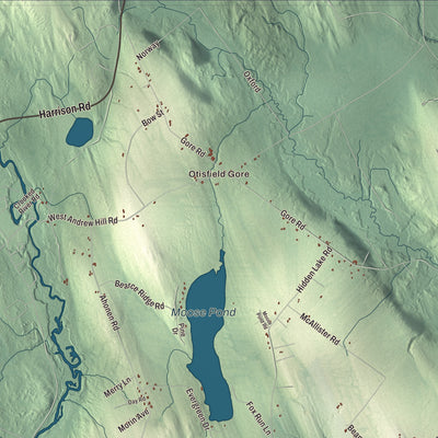 Street and neighborhood detail from the Otisfield, Maine map