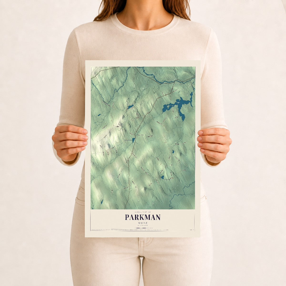 Parkman, Maine map print - 12 x 18 archival matte print