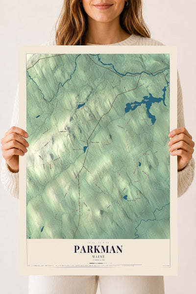 Parkman, Maine map print - 18 x 24 archival matte print