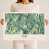 Map of Peru, Maine, 12 x 18 inch unframed archival matte print