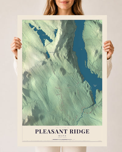 Pleasant Ridge, Maine map print - 24 x 36 archival matte print